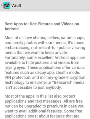 Hide Photos and Videos Review android App screenshot 1